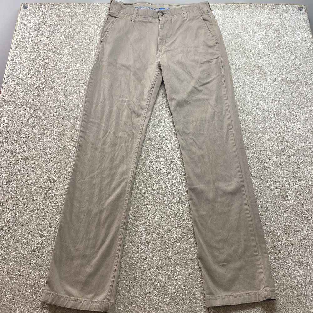 Polar King Flex Movement Pants Mens 32x34 Tan Straight Leg Cotton Stretch